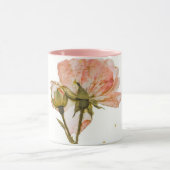 Florale espressokop – wit en roze tweetonig mok (Midden)