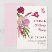 Florale esthetiek kaart (Voorkant / Achterkant)