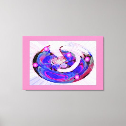 Florale fantasiekunst canvas afdruk (Voorkant)