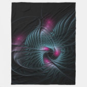 Florale Fantasy, kleurrijke Abstracte fractale ven Fleece Deken (Voorkant)
