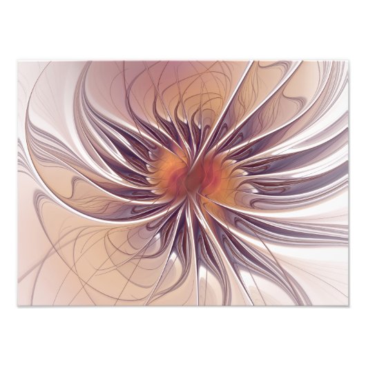 Florale Fantasy, kleurrijke Abstracte fractale ven Foto Afdruk (Voorkant)