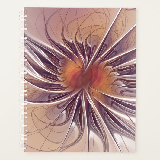 Florale Fantasy, kleurrijke Abstracte fractale ven Planner (Voorkant)
