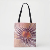 Florale Fantasy, kleurrijke Abstracte fractale ven Tote Bag (Voorkant)