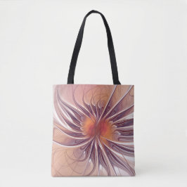 Florale Fantasy, kleurrijke Abstracte fractale ven Tote Bag