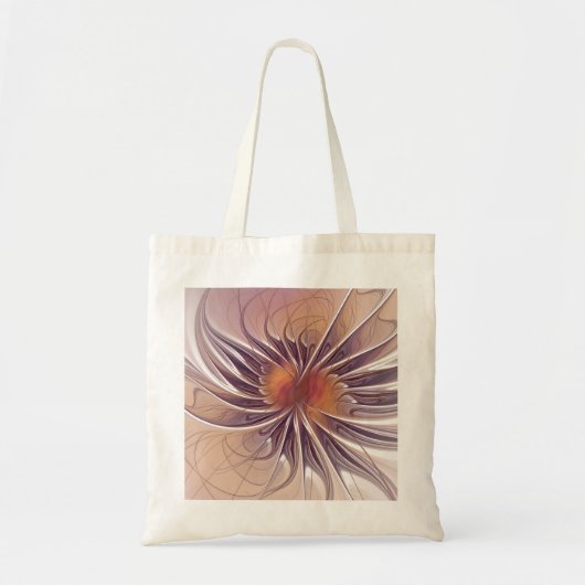 Florale Fantasy, kleurrijke Abstracte fractale ven Tote Bag (Voorkant)