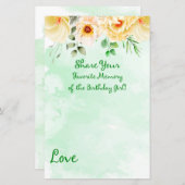 Florale favoriete herinnering van het meisje van d (Voorkant / Achterkant)