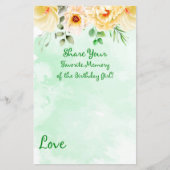 Florale favoriete herinnering van het meisje van d (Voorkant)