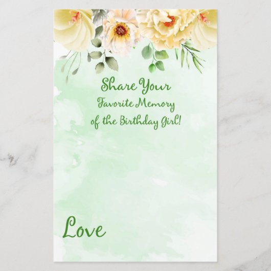 Florale favoriete herinnering van het meisje van d (Voorkant)