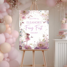 Florale Fee Eerste Verjaardag Persoonlijke Welkom