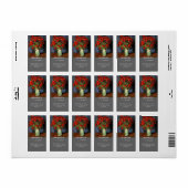 florale fijne adresetiketten. etiket (Full Sheet)