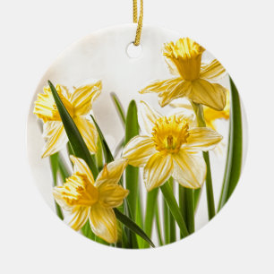 Florale fotografie: Gele lentesaffodils Keramisch Ornament