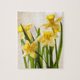Florale fotografie:  Gele lentesaffodils Legpuzzel