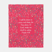 FLORALE frambozen | Vredesslaapstand | CHRISTELIJK Fleece Deken (Voorkant)