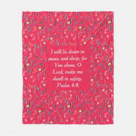 FLORALE frambozen | Vredesslaapstand | CHRISTELIJK Fleece Deken