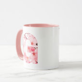 Florale G Initialen Mok | Gepersonaliseerde Naam & (Voorkant links)