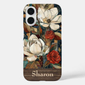 Florale gebrandschilderde telefoonhoes met persona Case-Mate iPhone case (Achterkant)