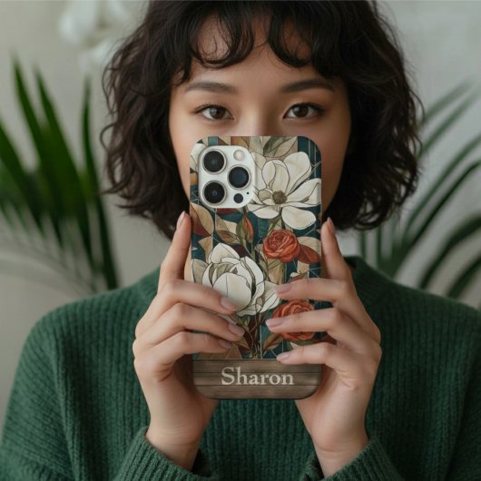 Florale gebrandschilderde telefoonhoes met persona Case-Mate iPhone case