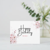 Florale Gelukkige Verjaardag Briefkaart (Staand voorkant)