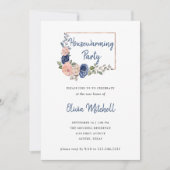 Florale geometrische Housewarming Party Kaart (Voorkant)