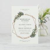 florale geometrische repetitie - uitnodiging voor  (Staand voorkant)