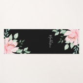 Florale gepersonaliseerde naam yogamat (Voorkant (horizontaal))