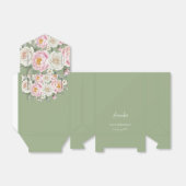 Florale gepersonaliseerde verjaardagsgeschenkdoos bedankdoosjes (Uitgevouwen)