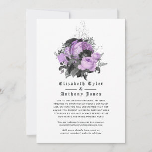 Florale gotische beperkte huwelijksgastenlijst aankondiging