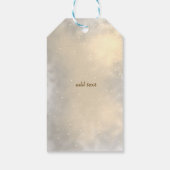 Florale gouden lijst champagneglas bruiloft cadeaulabel (Achterkant)