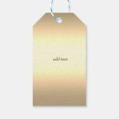 Florale gouden lijst champagneglas bruiloft cadeaulabel (Achterkant)
