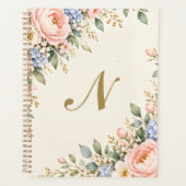 Florale Gouden Monogram Planner (Voorkant)