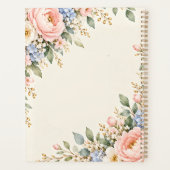 Florale Gouden Monogram Planner (Achterkant)