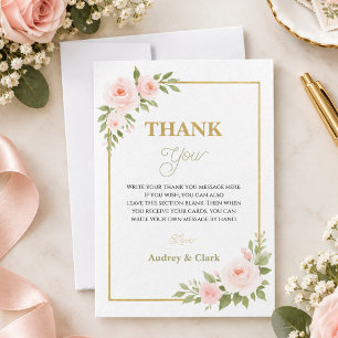 Florale Gouden Script Sweet Sixteen Elegante 16e Bedankkaart
