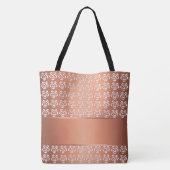 florale gradiëntpatroon. monogram tote bag (Achterkant)