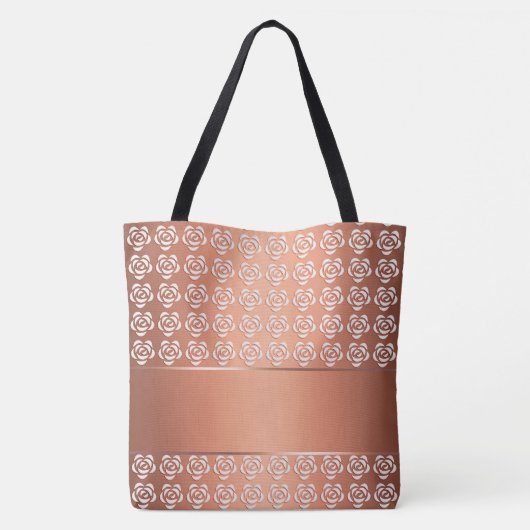 florale gradiëntpatroon. monogram tote bag (Achterkant)