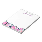 Florale grens gepersonaliseerd vanaf het bureau va notitieblok (Linkerzijde)