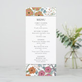 Florale grens van wilde bloemen Berichten menu (Staand voorkant)