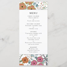 Florale grens van wilde bloemen Berichten menu