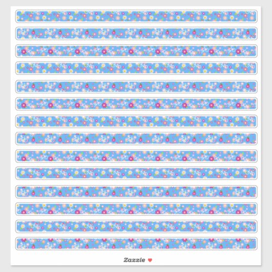 Florale Grenzen Bloemen en Bikes Sticker (Vel)