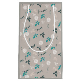 florale grijze tassen klein cadeauzakje