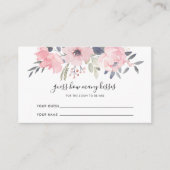 Florale Guess Kisses Bruiloftsfeest Informatiekaartje (Voorkant)