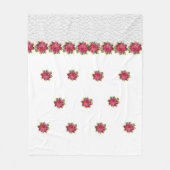 florale haakkroesdeken fleece deken (Voorkant)