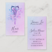  florale haarstylist haarstylist visitekaartje (Voorkant / Achterkant)