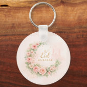 Florale Halve Maan Eid Mubarak Sleutelhanger– Zach Sleutelhanger (Voorkant)