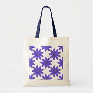 'Florale Harmonie' Krachtig Paars Patroon Tote Bag