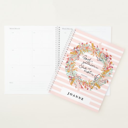 Florale hars Bijbelse molenroze stropen Planner (Display)