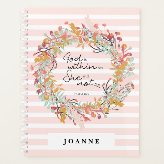 Florale hars Bijbelse molenroze stropen Planner (Voorkant)