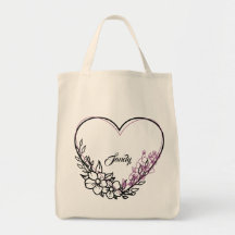 Florale Hart Bruidsmeisje Gepersonaliseerde Gift T