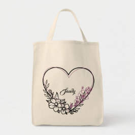 Florale Hart Bruidsmeisje Gepersonaliseerde Gift T Tote Bag