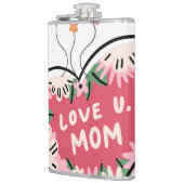 florale Hart "Love U. Moeder" fles Heupfles (Links)