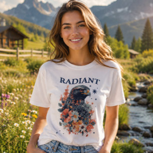 Florale Havik Stralende Typografie T-shirt